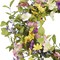 18 Inch Spring Summer Wreath for Front Door Artificial Floral Door Wreath with Vibrant Silk Flowers and Green Leaves for Home Farmhouse Holiday Decor